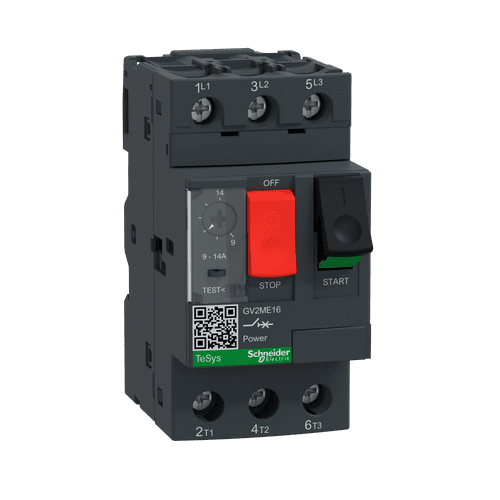 GV2ME16 Schneider Electric Motor Circuit Breaker, Tesys Gv2, 3P, 9-14 A, Thermal Magnetic, Screw Clamp Terminals (42)