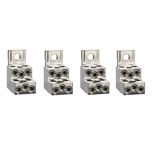 LV429249 Schneider Electric Aluminium Bare Cable Connectors, Compact Nsx, For 6 Cables 1.5 Mm² To 35 Mm², 250 A, Set Of 4 Parts (35)
