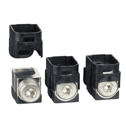 LV429259 Schneider Electric Aluminium Bare Cable Connectors, Compact Nsx, Easypact Cvs, For 1 Cable 120 Mm² To 185 Mm², 250 A, Set Of 3 Parts (35)