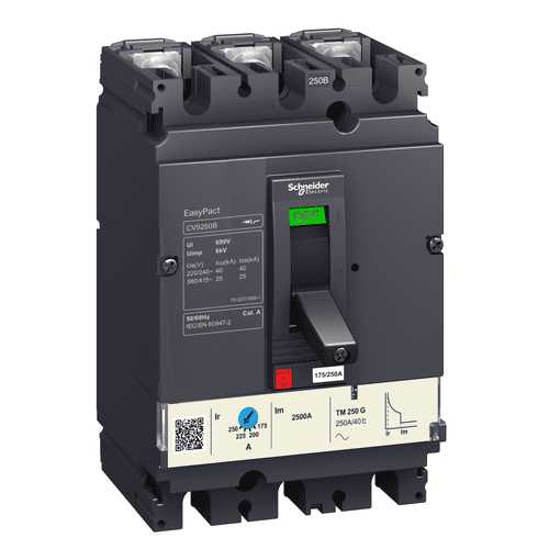 LV510302 Schneider Electric Circuit Breaker Easypact Cvs100B, 25 Ka At 415 Vac, 32 A Rating Thermal Magnetic Tm-D Trip Unit, 3P 3D