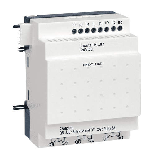 SR3XT141BD Schneider Electric discrete IO extension module, Zelio Logic SR2 SR3, 14 IO, 24V DC