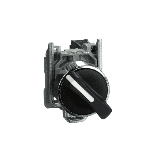 XB4BD41 Schneider Electric Selector switch, Harmony XB4, metal, black, 22mm, 3 positions, spring spring return, 1NO