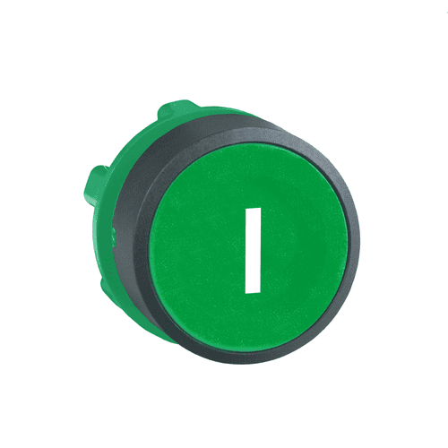 ZB5AA331 Schneider Electric Head for non illuminated push button, Harmony XB5, plastic, flush, green, 22mm, spring return, marked I