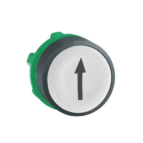 ZB5AA334       Schneider Electric    Head for non illuminated push button, Harmony XB5, plastic, flush, white, 22mm, spring return, marked UP ARROW