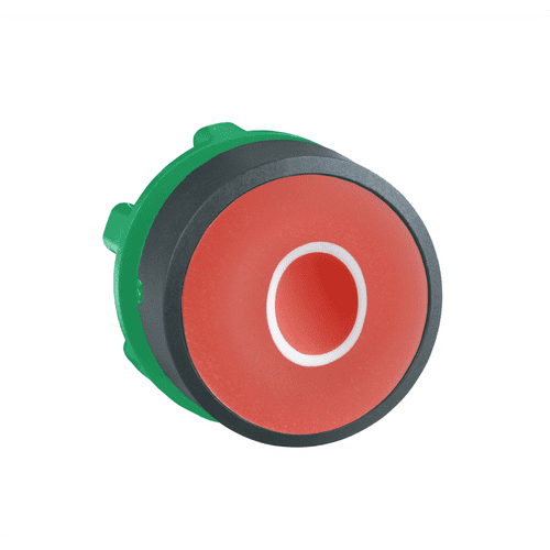 ZB5AA432 Schneider Electric Head for non illuminated push button, Harmony XB5, plastic, flush, red, 22mm, spring return, marked O