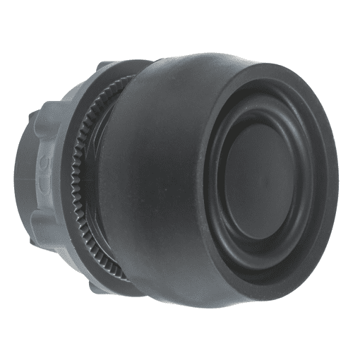 ZB5AP2S Schneider Electric Head for non illuminated push button, Harmony XB5, plastic, flush, black, 22mm, spring return, coloured boot, unmarked