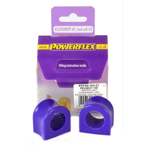 Powerflex Anti Roll Bar Outer Bush 21mm PFF50-104-21 for Citroen Saxo inc VTS/VTR (1996-2003)