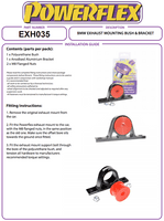 Powerflex Exhaust Mounting Bush & Bracket EXH035 BMW E46 (1999-2006)