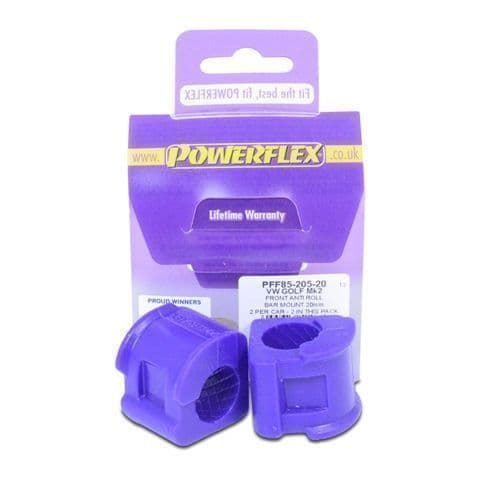 Powerflex Front Anti Roll Bar Bush 20mm PFF85-205-20 for VW Golf MK2 2WD