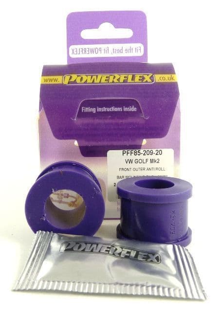 Powerflex Front Anti Roll Bar Eye Bolt Bush 20mm PFF85-209-20 for VW Golf MK2 2WD