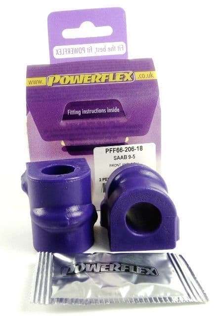 Powerflex Front Anti Roll Bar Mounting Bush 18mm PFF66-206-18 for Saab 9-5 YS3E (1998-2010)