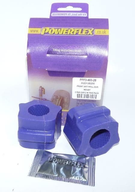 Powerflex Front Anti Roll Bar To Chassis 28mm PFF3-403-28 for Audi V8 Type 44 & C4 (1988-1994)