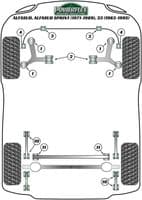 Powerflex Heritage Front Tie Bar Bush PFF1-101H Alfa Romeo Alfasud, 33