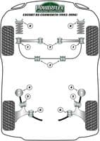 Powerflex Heritage Gear Lever Cradle Mount Kit PFF19-100H for Ford Escort RS Cosworth (1992-1996)