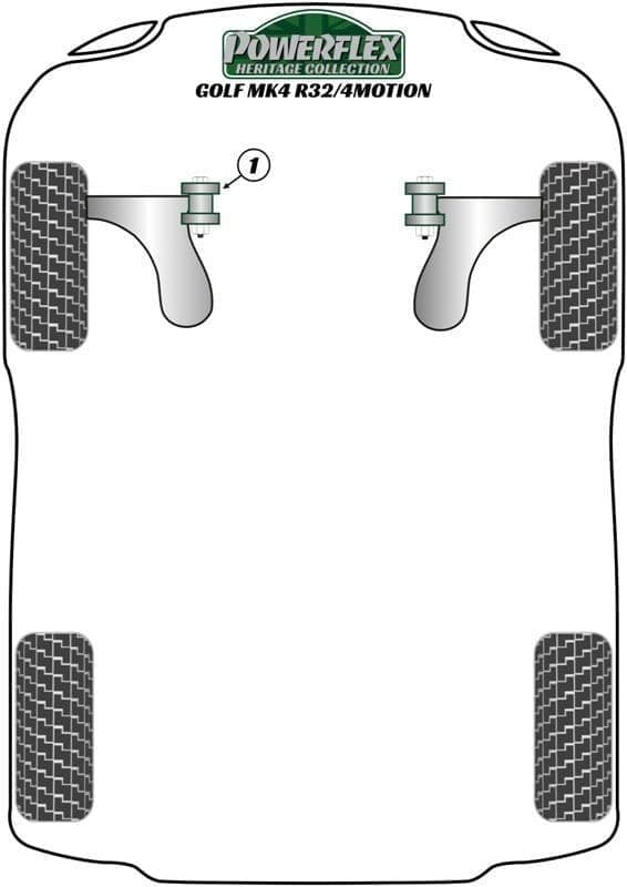 Powerflex Heritage Rear Diff Rear Mounting Bush PFR85-426H for VW Golf ...