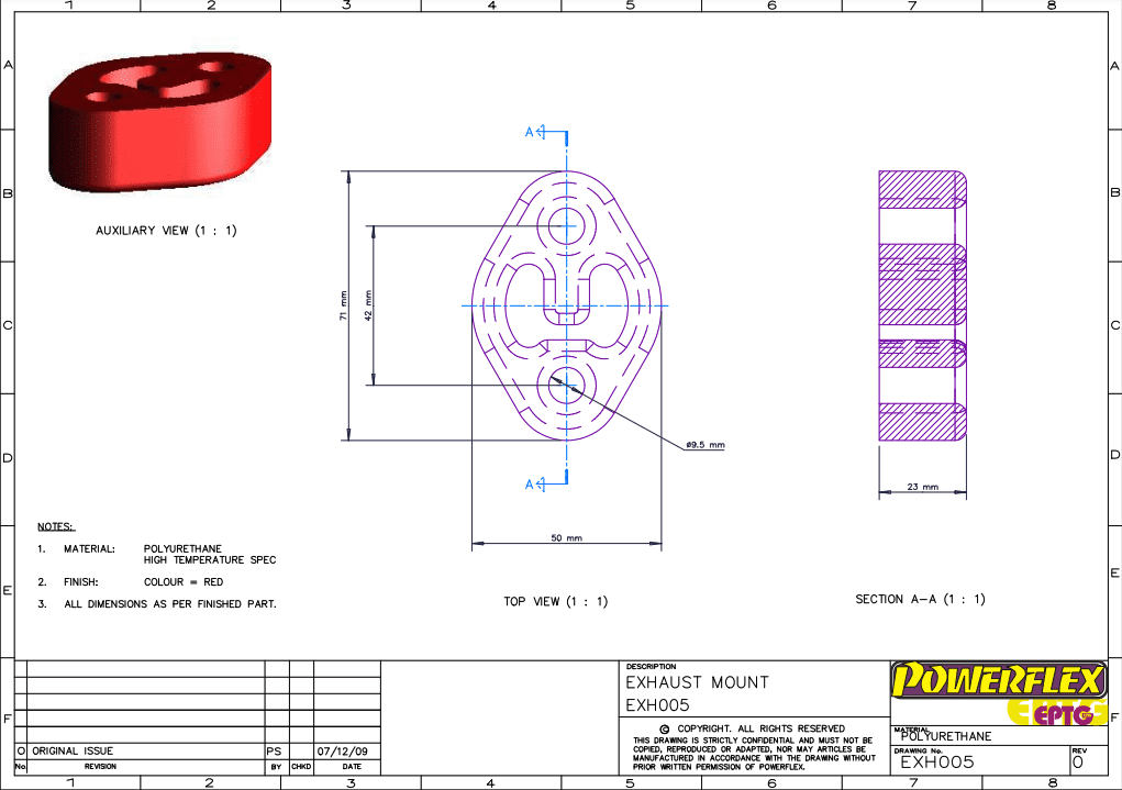 Powerflex Poly Universal Exhaust Mount Hanger EXH005