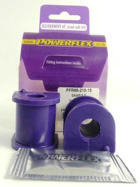 Powerflex Rear Anti Roll Bar Bush 15mm PFR66-210-15 for Saab 9-5 YS3E (1998-2010)