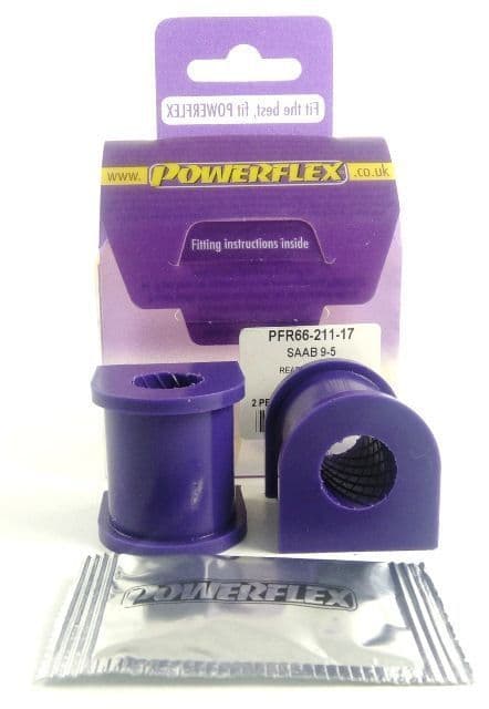 Powerflex Rear Anti Roll Bar Bush 17mm PFR66-211-17 for Saab 9-5 YS3E (1998-2010)