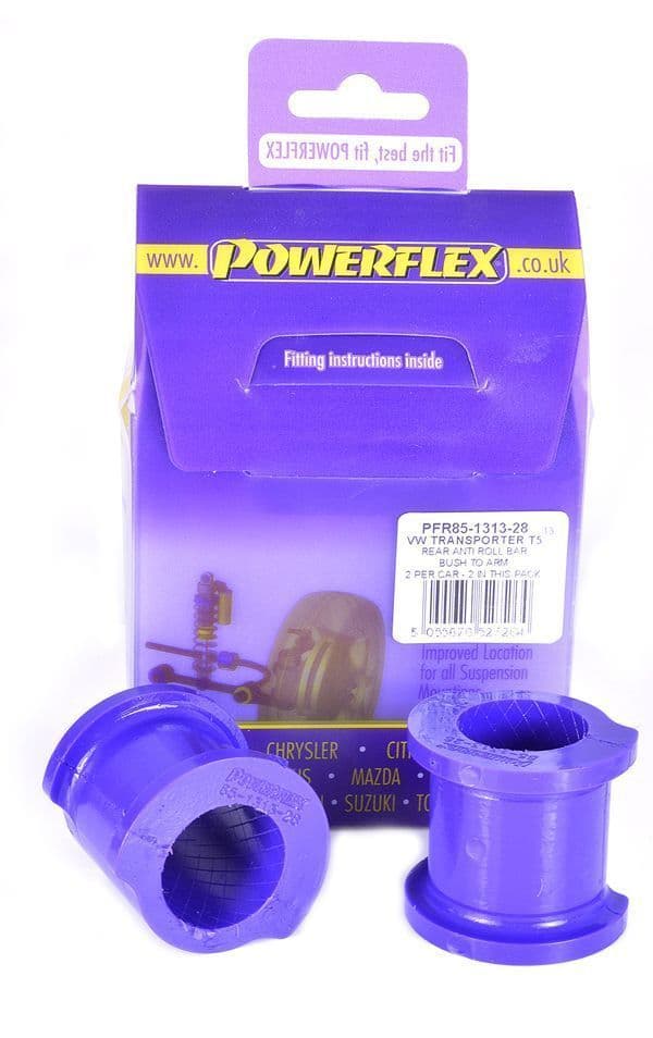 Powerflex Rear Anti Roll Bar Bush to Arm 28mm PFR85-1313-28 for VW T6 Transporter (2015 - )