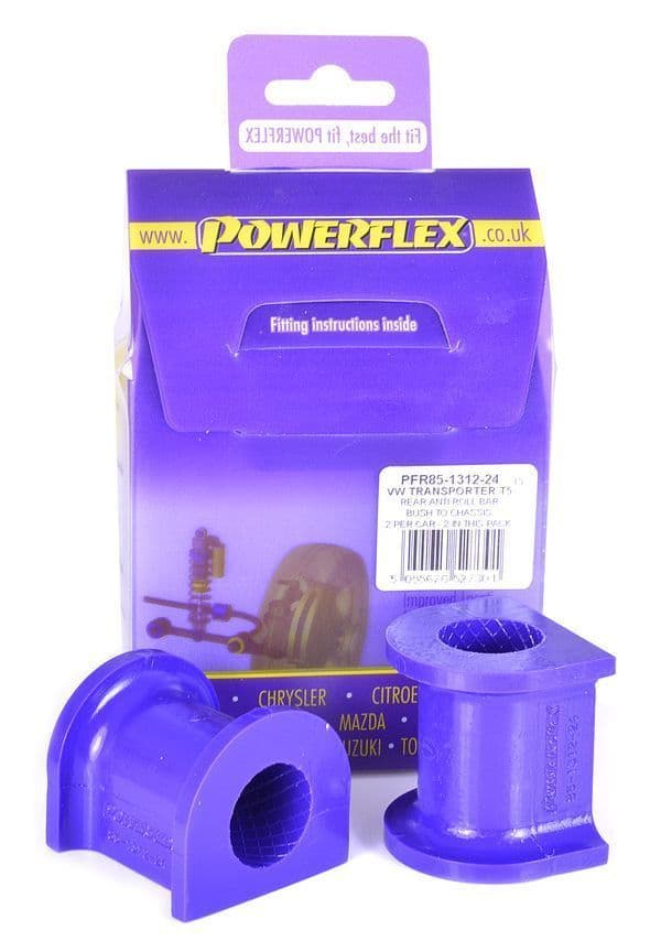Powerflex Rear Anti Roll Bar Bush to Chassis 24mm PFR85-1312-24 for VW T6 Transporter (2015 - )