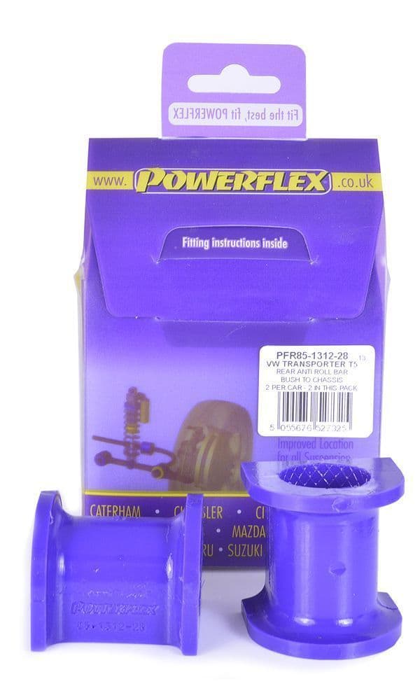 Powerflex Rear Anti Roll Bar Bush to Chassis 28mm PFR85-1312-28 for VW T6 Transporter (2015 - )