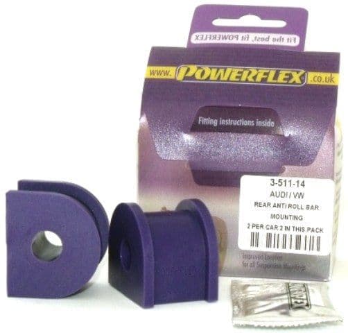 Powerflex Rear ARB Bush 14mm PFR3-511-14 for Audi 80, 90 Quattro inc Avant, S2 inc Avant B4, RS2 B4