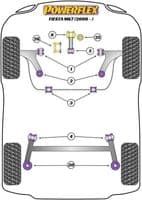 Powerflex Rear Spring Upper Isolator  PFR19-2030 for Ford Fiesta Mk7 (2008-)