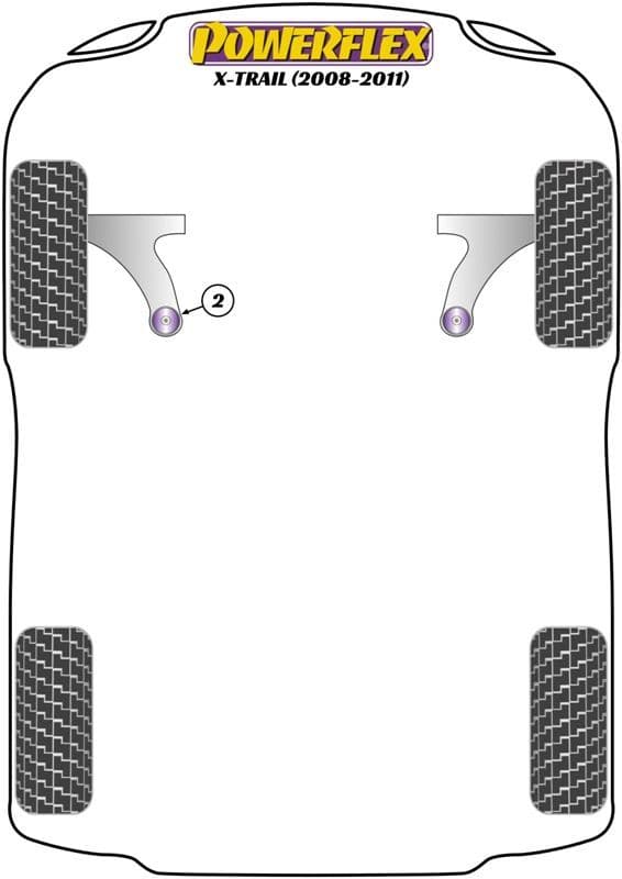 Nissan X-Trail (2008 - 2011) Powerflex Suspension Bush