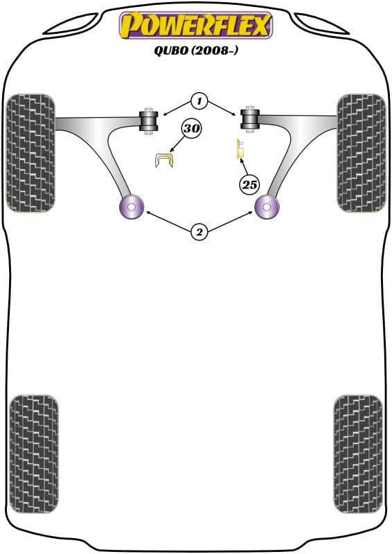 Fiat Qubo (2008-on) Powerflex Suspension Bush