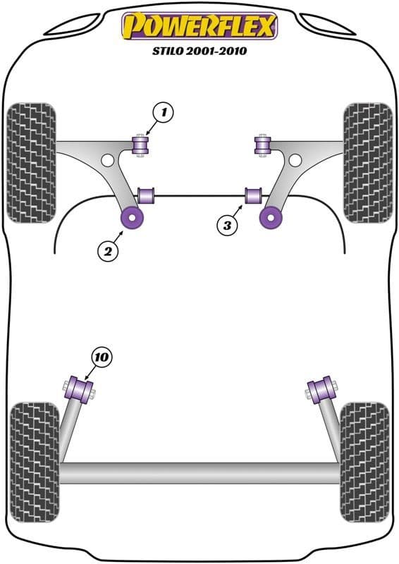 Fiat Stilo (2001 - 2010) Powerflex Suspension Bush