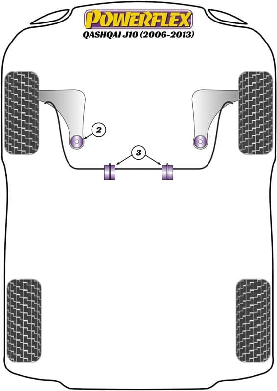 Nissan Qashqai J10 (2006 - 2013) Powerflex Suspension Bush