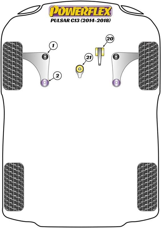 Nissan Pulsar C13 (2014 - 2018) Powerflex Suspension Bush
