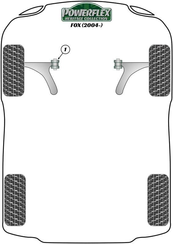 Volkswagen Fox Powerflex Heritage Grey Suspension bushes