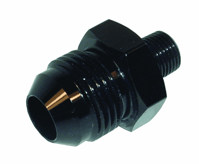 ALLOY FUEL UNION 1/8TH NPTF - JIC-8 (BLACK) BFU022