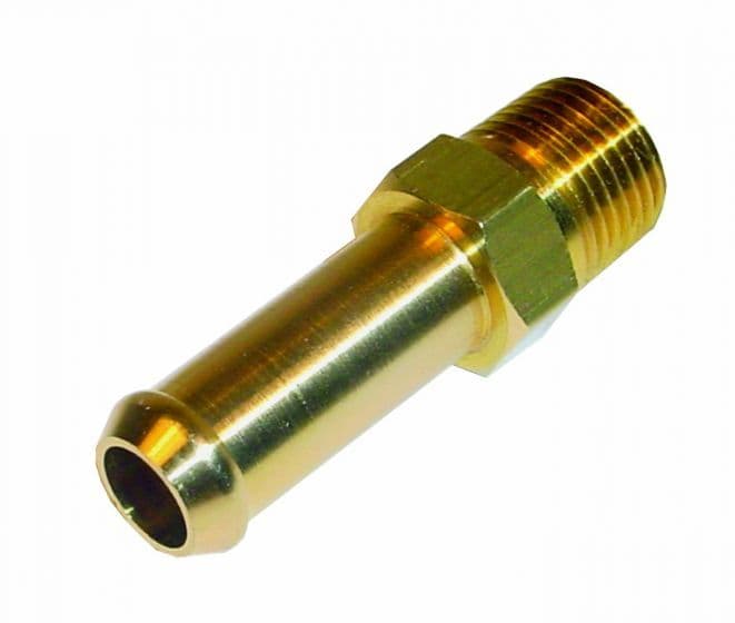 BRASS STRAIGHT FUEL UNION 1/8th NPT- 8mm (Facet 41199)   FPA903/E
