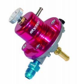 Sytec 1:1 Adjustable Fuel Pressure Regulator 1-5 BAR SAR002R 8mm/JIC 6 (RED)