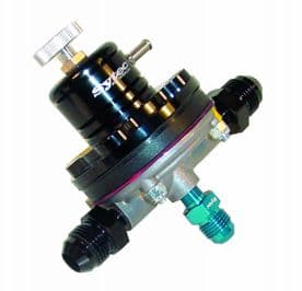 Sytec 1:1 Motorsport Fuel Pressure Regulator 2-6 bar 2x Jic 8 - Jic 6 MSV005BK (Black)