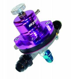 Sytec 1:1 Motorsport Fuel Pressure Regulator 2-6 bar 2x Jic 8 - Jic 6 MSV005P (Purple)