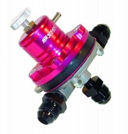 Sytec 1:1 Motorsport Fuel Pressure Regulator 2-6 bar 3x Jic 8 MSV006R (RED)