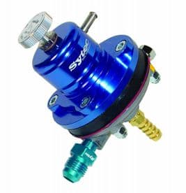 Sytec 1:1 Motorsport Fuel Pressure Regulator 2-6 bar Jic 6 - 8mm MSV002B (BLUE)