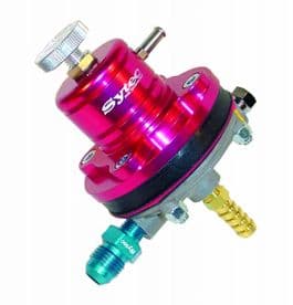 Sytec 1:1 Motorsport Fuel Pressure Regulator 2-6 bar Jic 6 - 8mm MSV002R (Red)