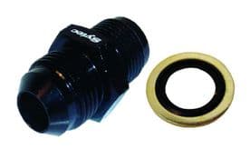Sytec Alloy Straight Fuel Union Male/Male (Black) 18x1.5 - Jic8   BFU210