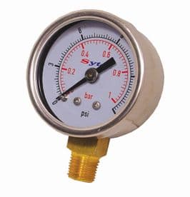 Sytec Fuel Pressure Gauge - Carburettor 0-15psi, FPG001