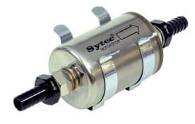Sytec Motorsport Fuel Filter with 12mm tails with Mounting Clips SSFMC205