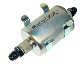 SYTEC MOTORSPORT FUEL FILTER WITH JIC 6 TAILS WITH MOUNTING CLIPS, SSFMC001