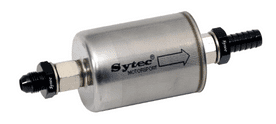 SYTEC MOTORSPORT HIGH FLOW FUEL FILTER, 12MM IN - JIC6 OUT (PRE-FILTER) SSFM011
