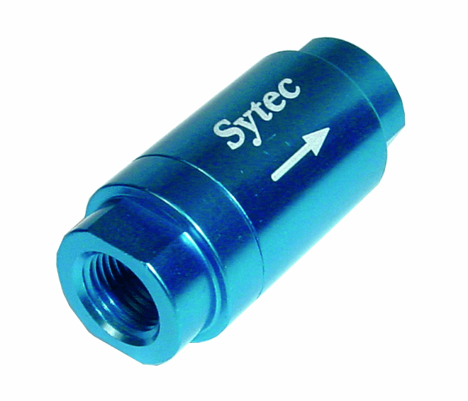SYTEC ONE WAY VALVE WITH 1/8 NPTF FEMALE CONNECTION BLUE OWVS000-B