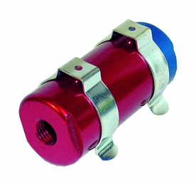 SYTEC SMALL BULLET FUEL FILTER 1/4 NPT THREAD (RED) SBF005R