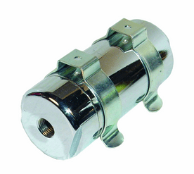 SYTEC SMALL BULLET FUEL FILTER 1/8TH NPTF (SILVER) SBF001S