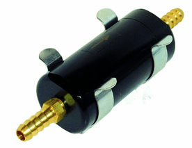 SYTEC SMALL BULLET FUEL FILTER (BLACK) 10MM TAILS SBF003BK